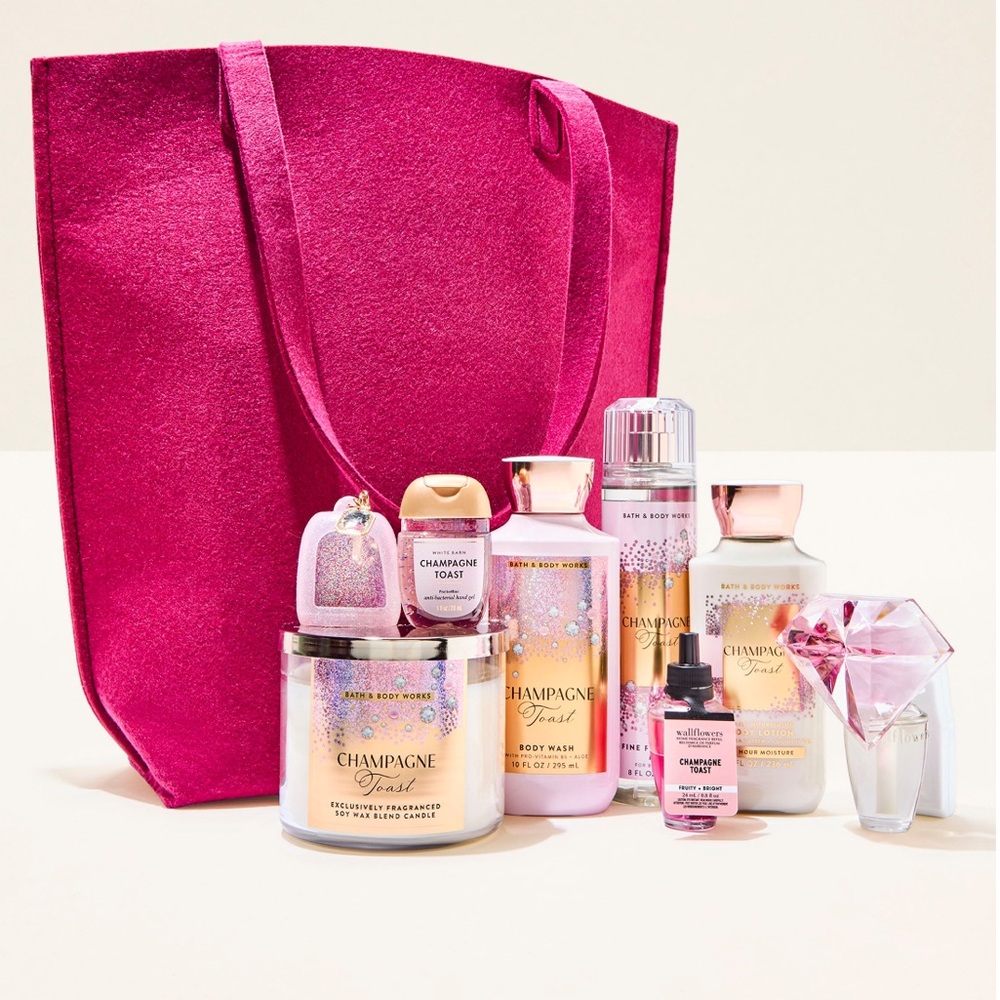 BATH & BODY WORKS NWT $140 Value Champagne Toast Gift Iconic 9-Piece Bundle Set
